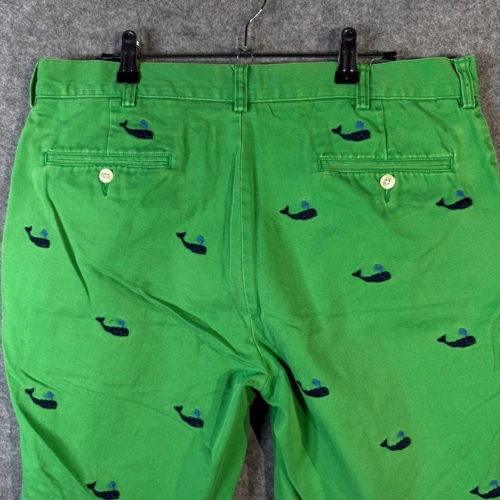 Polo‎ Ralph Lauren Men's Green Whale Print Chino Shorts Size 34 Casual